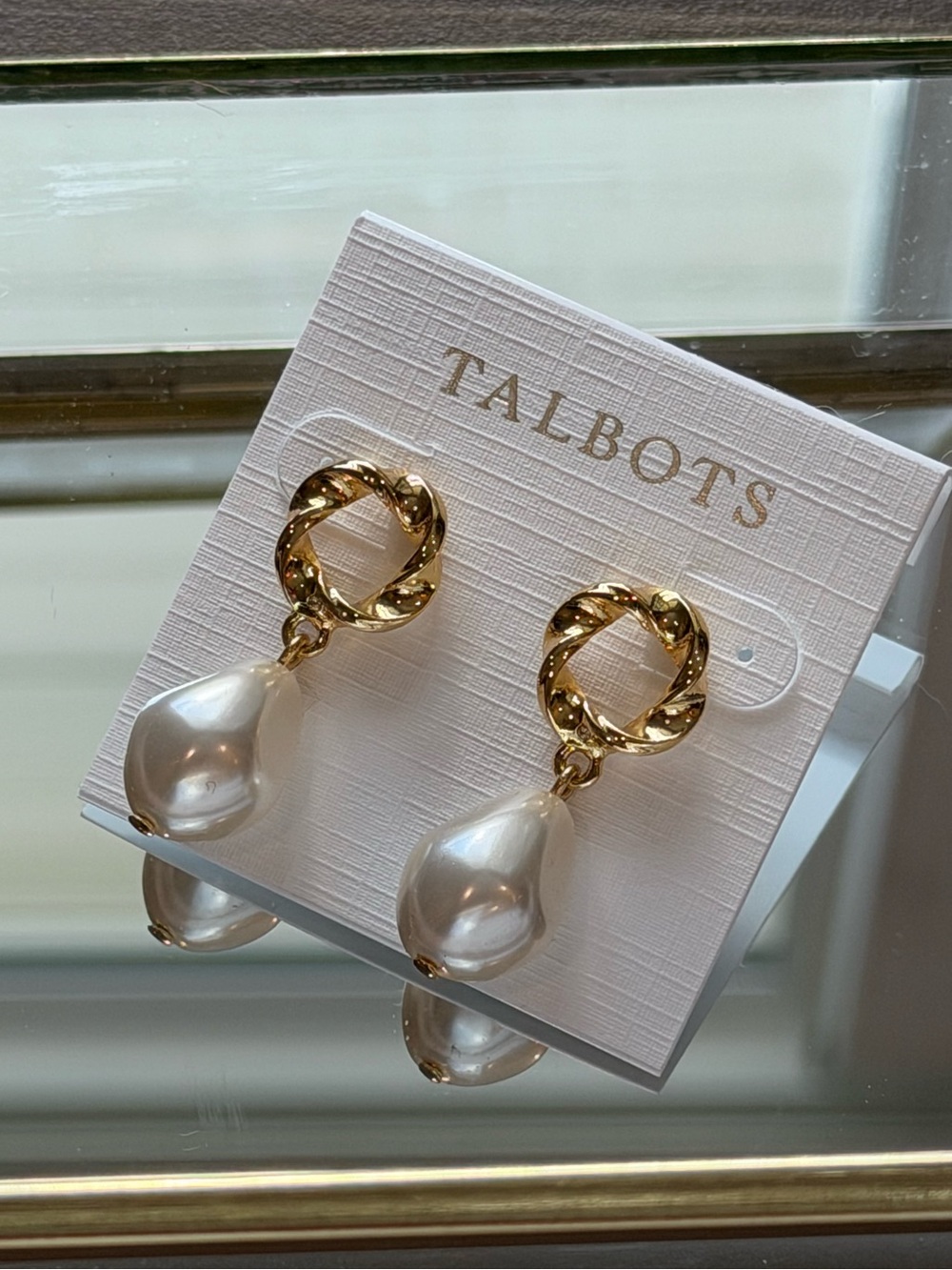 Talbots Organic Pearl Drop Earrings